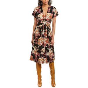 Current/Elliot The Retro Linen Bamboo Midi Dress